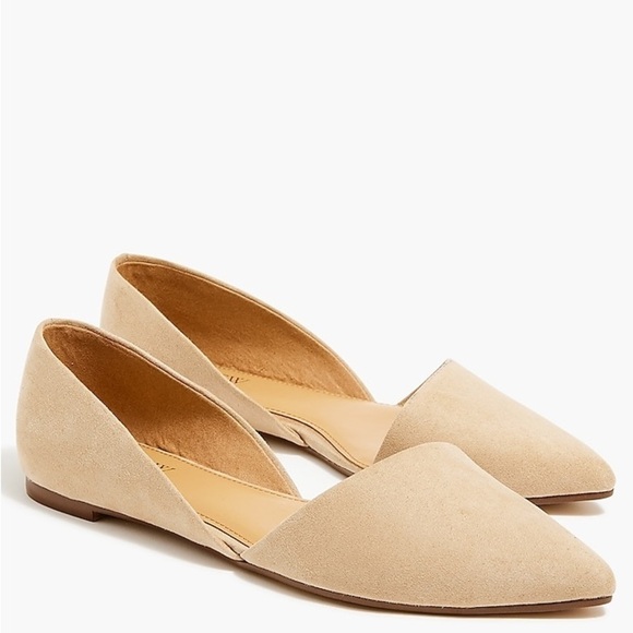 J Crew Zoe sueded d'Orsay flats BH954 - Picture 1 of 7